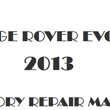2013 Range Rover Evoque repair manual Image