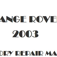 2003 Range Rover L322 repair manual Image