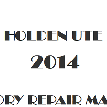 2014 Holden Ute repair manual Image