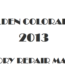 2013 Holden Colorado 7 repair manual Image