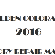 2016 Holden Colorado repair manual Image