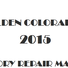 2015 Holden Colorado 7 repair manual Image