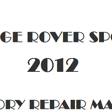 2012 Range Rover Sport repair manual Image