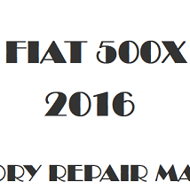 2016 Fiat 500X repair manual Image