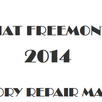 2014 Fiat Freemont repair manual Image