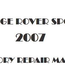 2007 Range Rover Sport repair manual Image