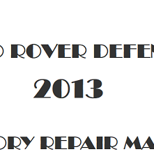 2013 Land Rover Defender repair manual Image