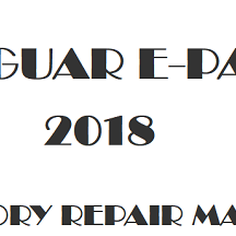 2018 Jaguar E-PACE repair manual Image