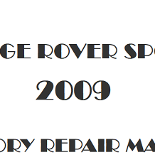 2009 Range Rover Sport repair manual Image