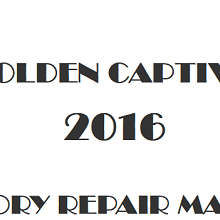 2016 Holden Captiva repair manual Image