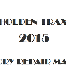 2015 Holden Trax repair manual Image