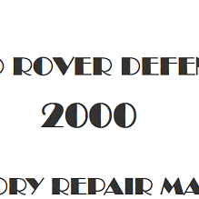2000 Land Rover Defender repair manual Image