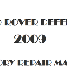2009 Land Rover Defender repair manual Image