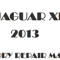 2013 Jaguar XF repair manual Image