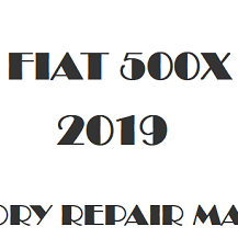 2019 Fiat 500X repair manual Image