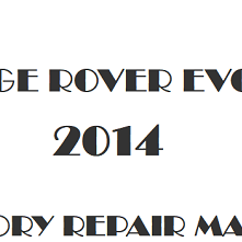 2014 Range Rover Evoque repair manual Image