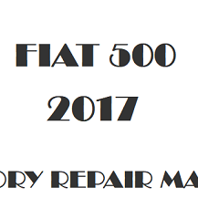 2017 Fiat 500 repair manual Image