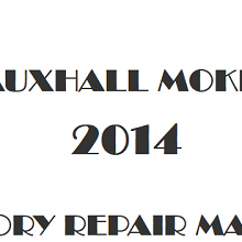 2014 Vauxhall Mokka repair manual Image