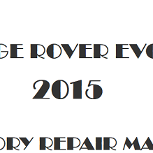 2015 Range Rover Evoque repair manual Image