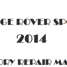 2014 Range Rover Sport repair manual Image