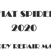 2020 Fiat Spider repair manual Image