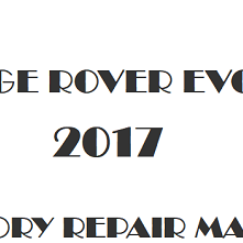 2017 Range Rover Evoque repair manual Image