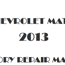 2013 Chevrolet Matiz repair manual Image