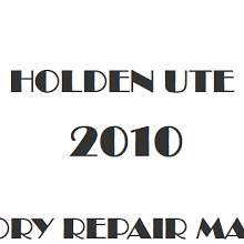 2010 Holden Ute repair manual Image